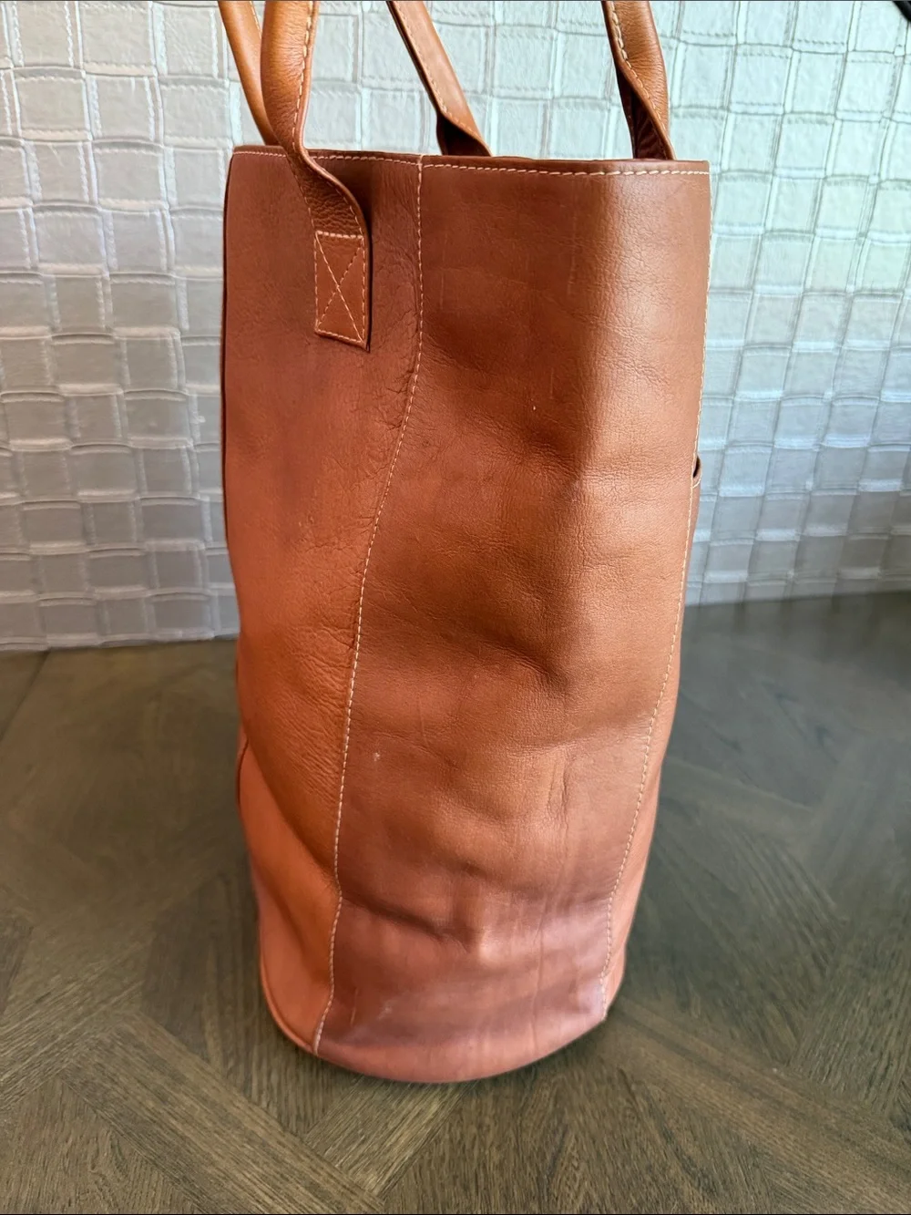 Piel leather shoulder tote bag